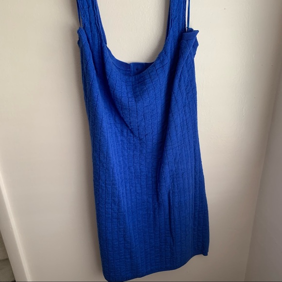 Free people royal blue knit, body on dress - Picture 6 of 10